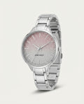 Nine West Women's Silver-Tone Link Bracelet Watch