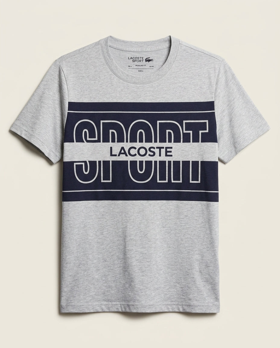 Lacoste Men's Regular Fit Cotton Sport T-Shirt | Grey