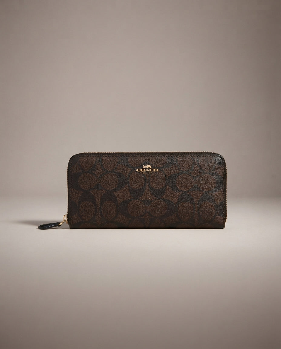 Coach Long Zip Around Wallet