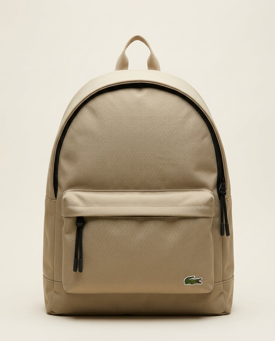 Lacoste Neocroc Canvas Backpack (Beige)