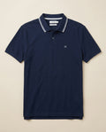 Calvin Klein Monogram Logo Piqué Tipped Classic Polo Shirt