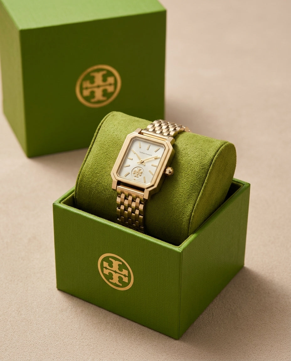 Tory Burch Robinson Gold-Tone Bracelet Watch