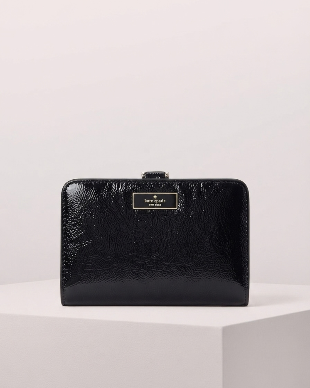 Kate Spade Crinkle Patent Medium Compact Bifold Wallet